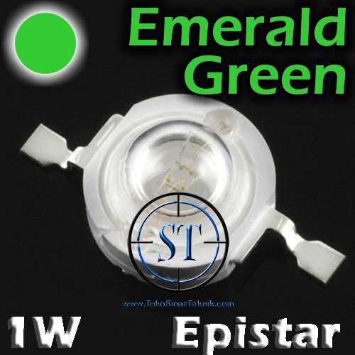 High Power Led Chip EPISTAR Genuine LED 1W Emerald Green - HPL Biji LED Super Bright Warna Hijau Akuarium Aquascape