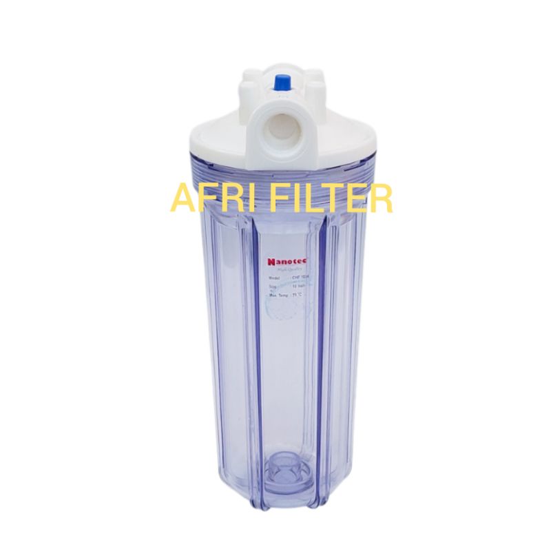 Housing Filter Air 10&quot; Clear drat 3/4&quot; NANOTEC