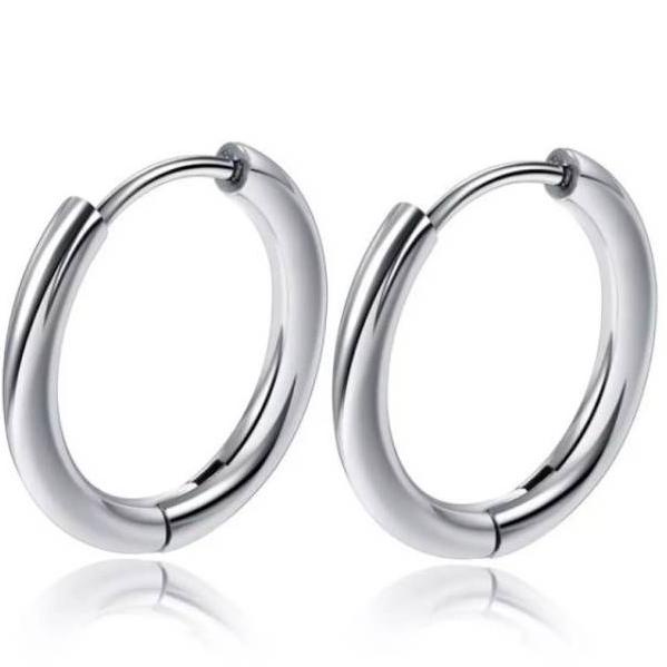 Anting Earring Ring Hoop Stainless Steel 8/10/12/14/16/18/20/30Mm. Batang 2.5Mm