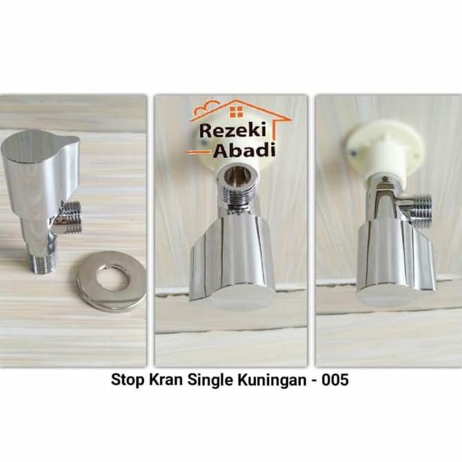 Promo  Termurah  Stop Kran Single Kuningan 005 / Stop Kran Wastafel / Stop Kran Kloset