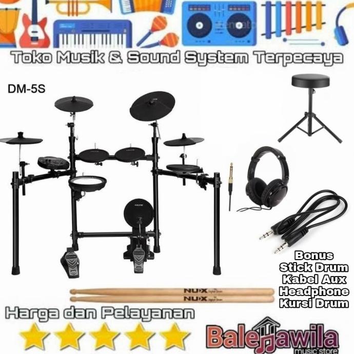Electric Drum Elektrik Nux Dm5 S Dm5S Dm 5 S Original 1 Set Kit