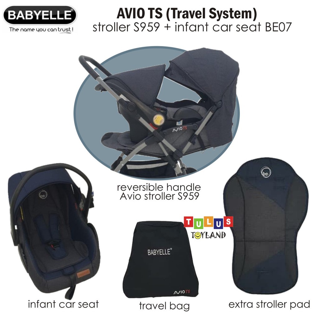 Stroller Babyelle Avio RS S939 Baby Elle AVIO TS S959 Travel System carrier Car Seat Bayi hadap Ibu