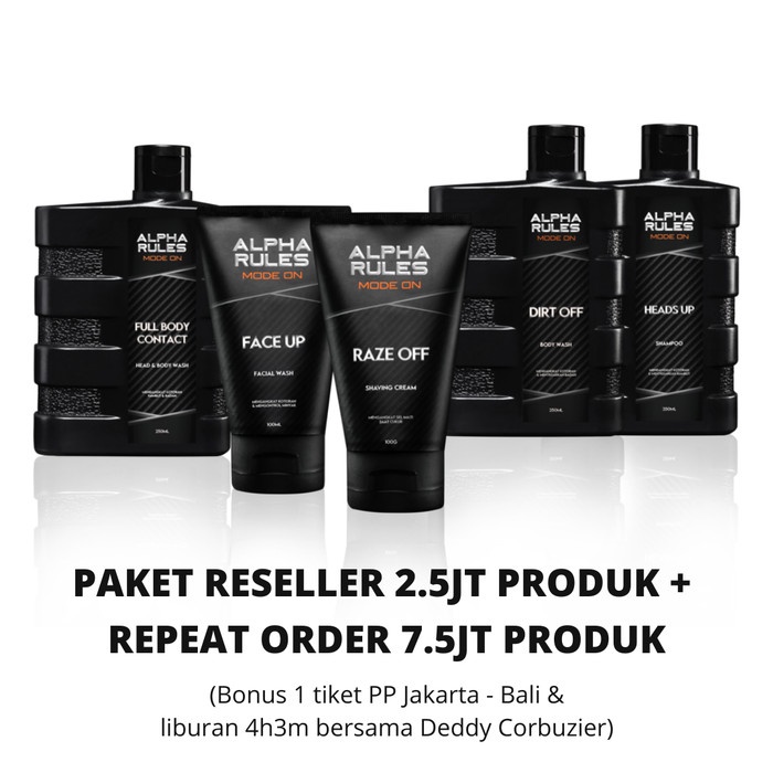 ALPHA RULES Paket Reseller Hemat For Repeat Order + Ke Bali Bareng DC ORIGINAL