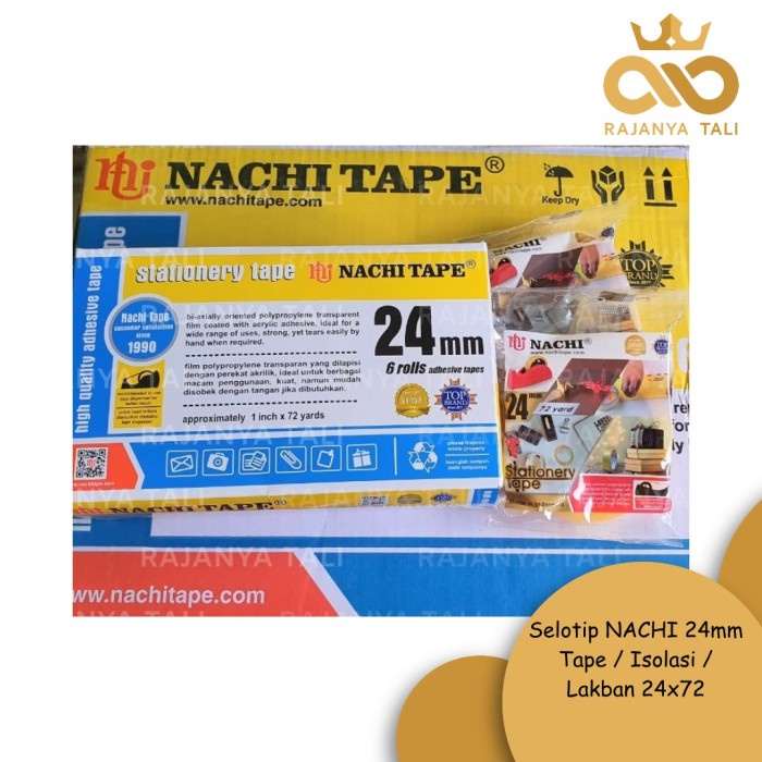 

Selotip NACHI 24mm Tape / Isolasi / Lakban 24x72 RJT