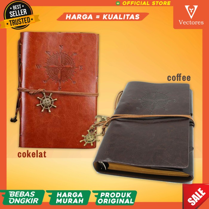 

[RESTOCK] Buku Catatan Notebook Harian Diary Kantor Vintage Terbaru A5 - Cokelat