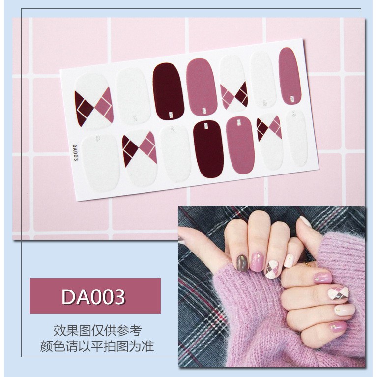 14Pcs/Stiker Kuku Murah / Nail Art Sticker / Nail Art Stiker / Nail Art &amp; Sticker DA Series