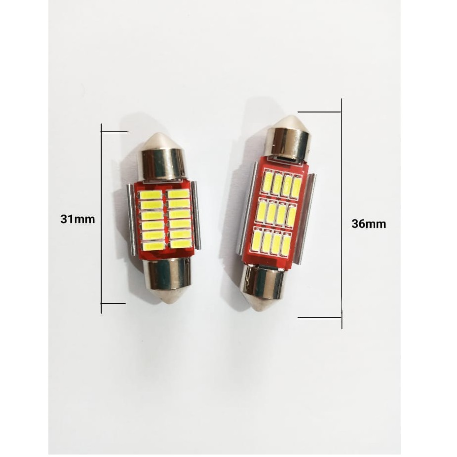Lampu LED Plafon Kabin Cabin Feston 31mm 36mm 10 12 Titik Mata Mobil 31 36 mm Pintu Feeston Baca