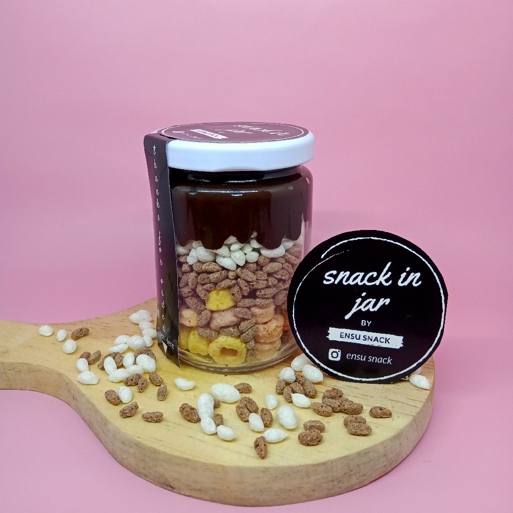 

Snack in Jar Frootloops Edition by Ensu Snack - Jar Kaca Choco Crust Choco in Jar