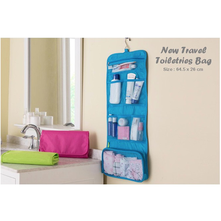 Igrosir Hanging Toiletries Bag Organizer Tas Kosmetik Travel Bag toilet Mandi