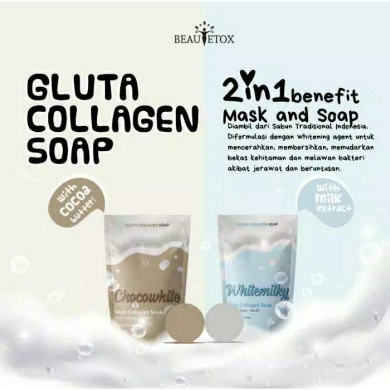 GLUTA COLLAGEN SOAP ORIGINAL BEAUTETOX CHOCOWHITE WHITEMILKY/COLAGEN WHITE MAGIC ~ ORIGINAL 100%