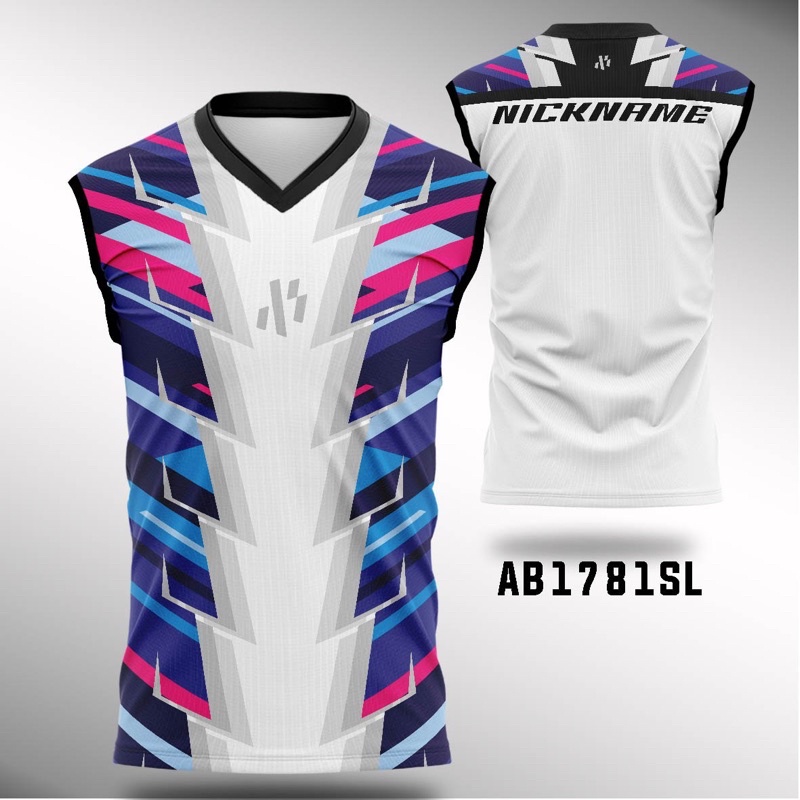 Baju Kaos Jersey Lari Bulutangkis Badminton Sepeda Voli Senam Custom | Singlet Tanpa Lengan Pendek P