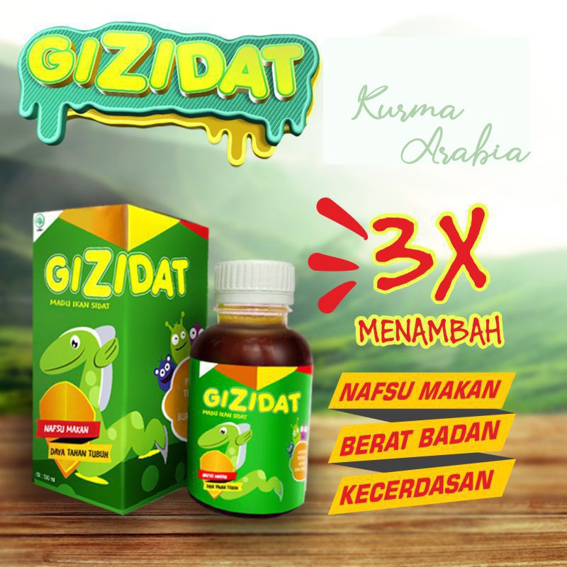 GIZIDAT Original - Madu Penambah Nafsu Makan Berat Badan Kecerdasan Anak 100% ORI Madu Gemuk Bayi