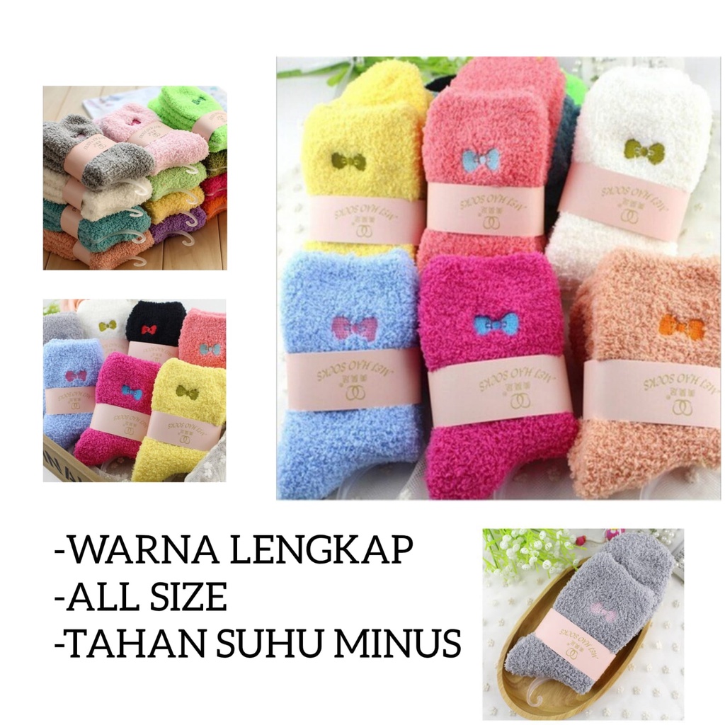 Winter Warm Sock Kaos Kaki Musim Dingin Unisex  Women Men hangat Velvet bulu Original dewasa