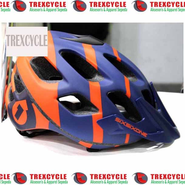 Helm Sepeda Gunung 661 Six Six One Recon Orange Biru