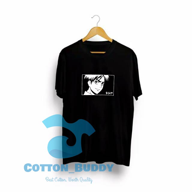 BAJU KAOS TSHIRT ATTACK ON TITAN SHINGEKI NO KYOJIN AOT EREN JAEGER MIKASA LEVI ARMIN