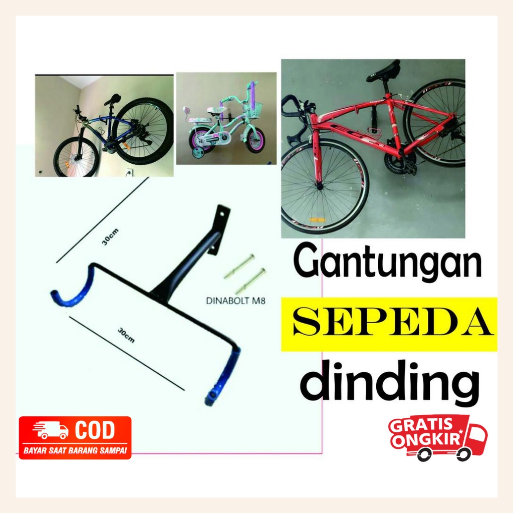 Gantungan sepeda touring mtb rak dinding hanger aksesoris fasion hook sepeda motor mobil terlaris