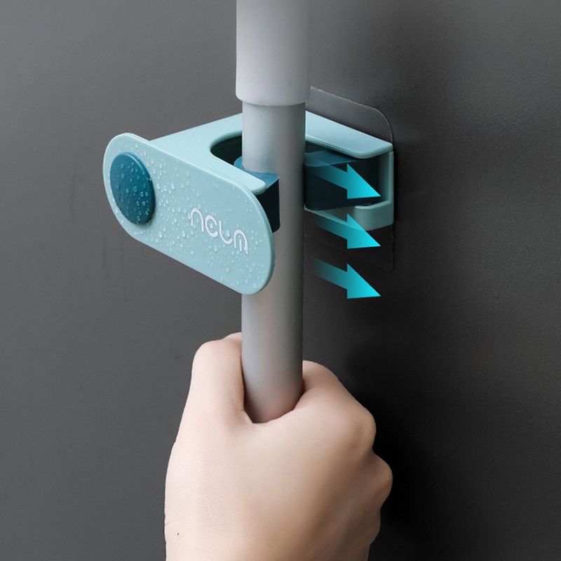 [Non-marking Mop Shelf Broom Card Holder] [Non-perforated Wall-mounted Strong Weight-bearing Mop Clip Hook] [Kitchen Bathroom Storage Shelf, Organizer]