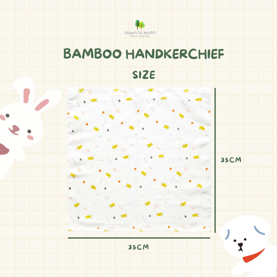 DOWN TO EARTH HANDKERCHIEF Sapu Tangan Bayi Bamboo