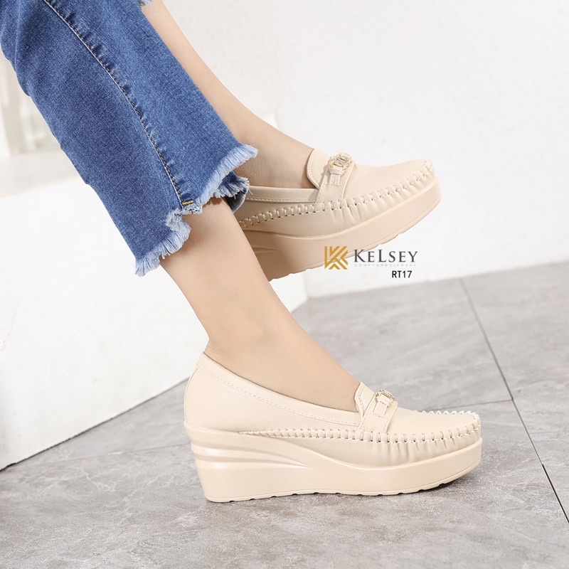 (GRATIS ALAS KAKI) RESTOCK!! NICOLE SEPATU WEDGES 6,5CM WANITA KELSEY RT17 SEPATU KERJA WANITA