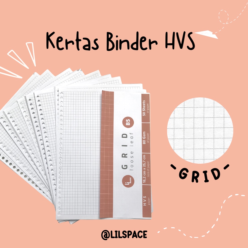 

LOOSE LEAF - GRID - HVS - 80 / 100 GSM - KERTAS BINDER