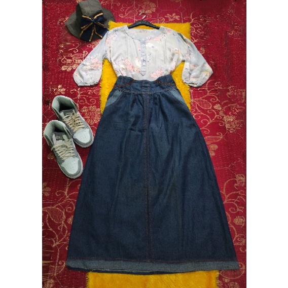 blouse nevada / set vintage rok jeans