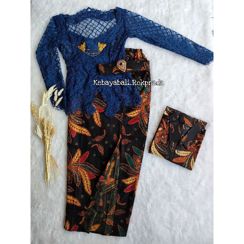 SATU SET KEBAYA MODERN KEBAYA BALI KEBAYA MURAH KEBAYA NAVY