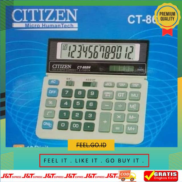 

Terbagus Termurah Kalkulator Citizen Ct 868 N 12 Digit . Kalkulator Citizen Besar