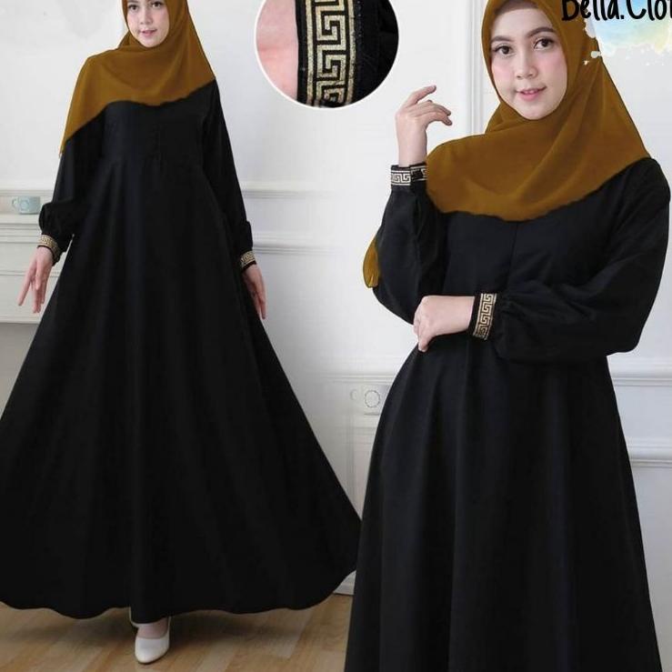 Nabila Dress Gamis Putih Polos Wanita Menyusui Busui Fashion Muslim Dress Gamis Haji Umroh Basic Pen