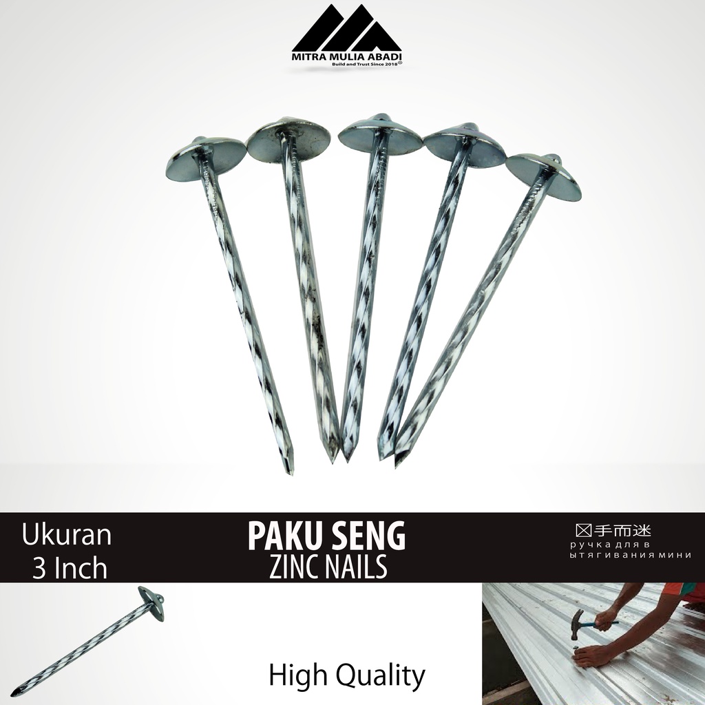Paku Payung 3 Inch | Paku Seng | Paku Roofing  - 10 pcs