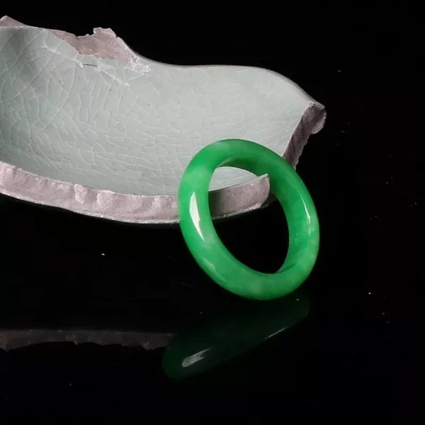 Cincin Pria Wanita Natural Giok Taiwan Asli Jade It Jade