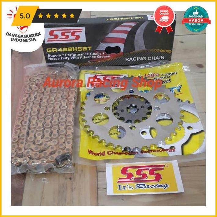 Sparepart Motor Gear Set Sss 428 Jupiter Z- Mx - Vega R - Rx King - Rxz & Rantai Hsbt Paling Murah