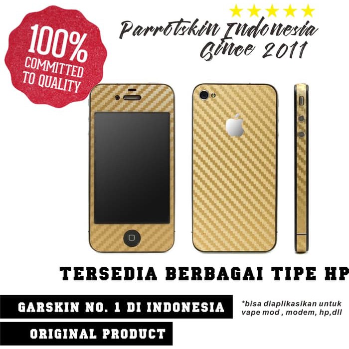 Garskin all Iphone 4 5 6 6 plus x carbon GOLD