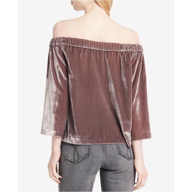 Ck off the shoulder velvet blouse