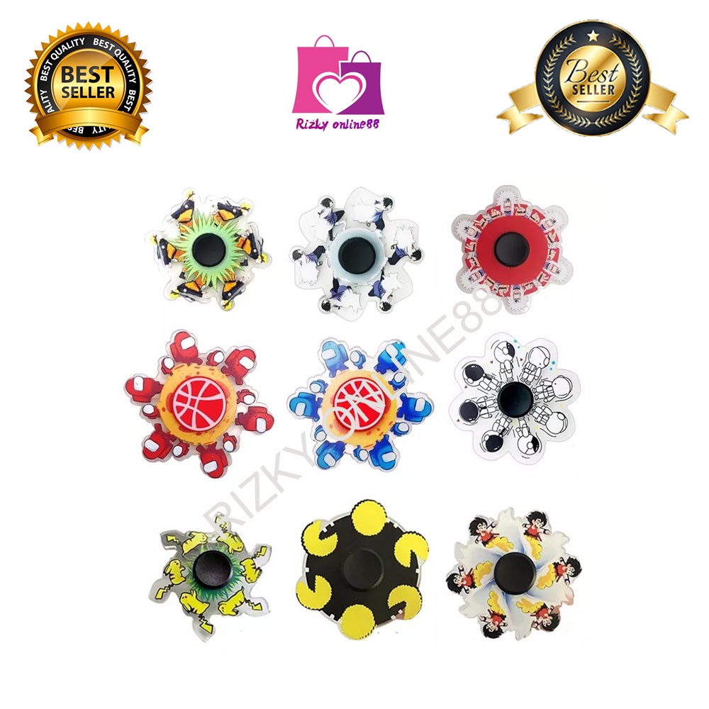 Rizkyonline88 fidget spinner gyro 3D model kartun karakter