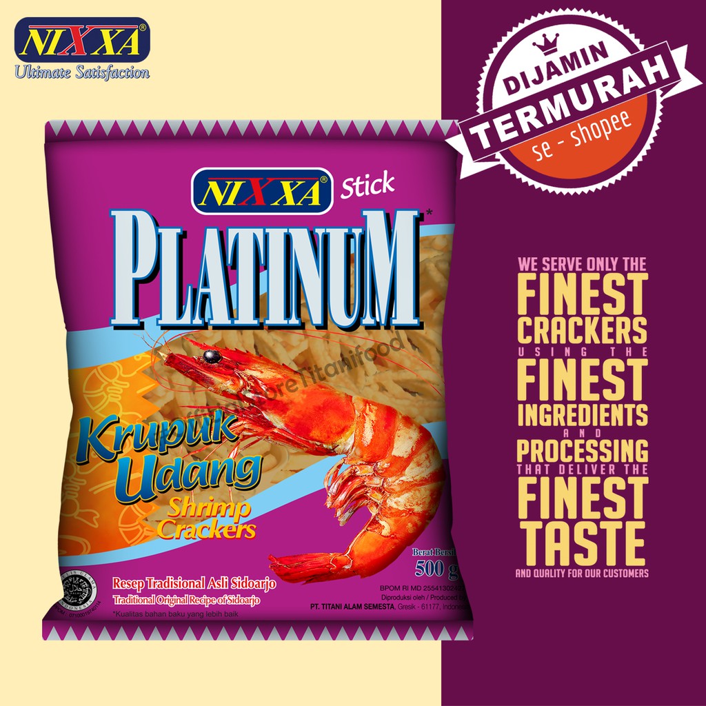 

Nixxa Platinum Stick Udang 500g