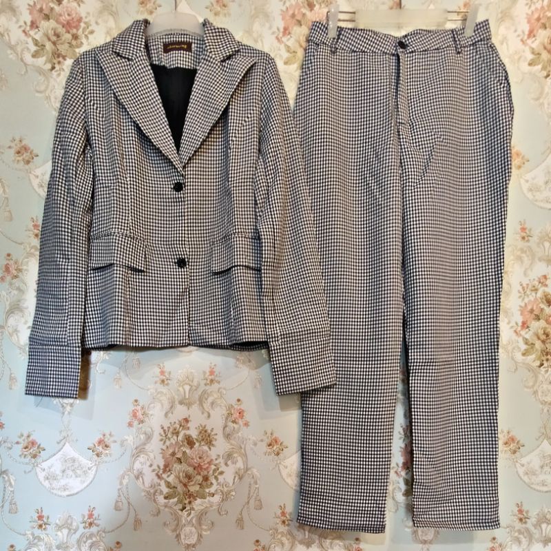 One set pants blazer chanel ava charming premium import
