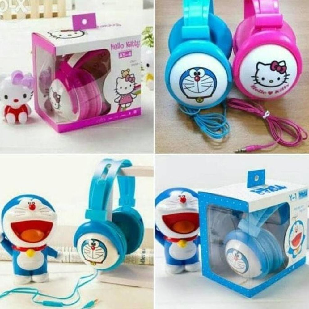 (Doraemon) Headset Bando Karakter Doraemon Headphone