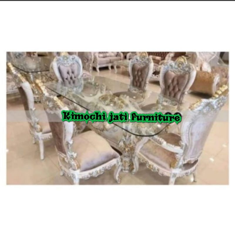 Meja makan mewah meja makan glamour meja makan minimalis meja makan sultan mewah jati jepara