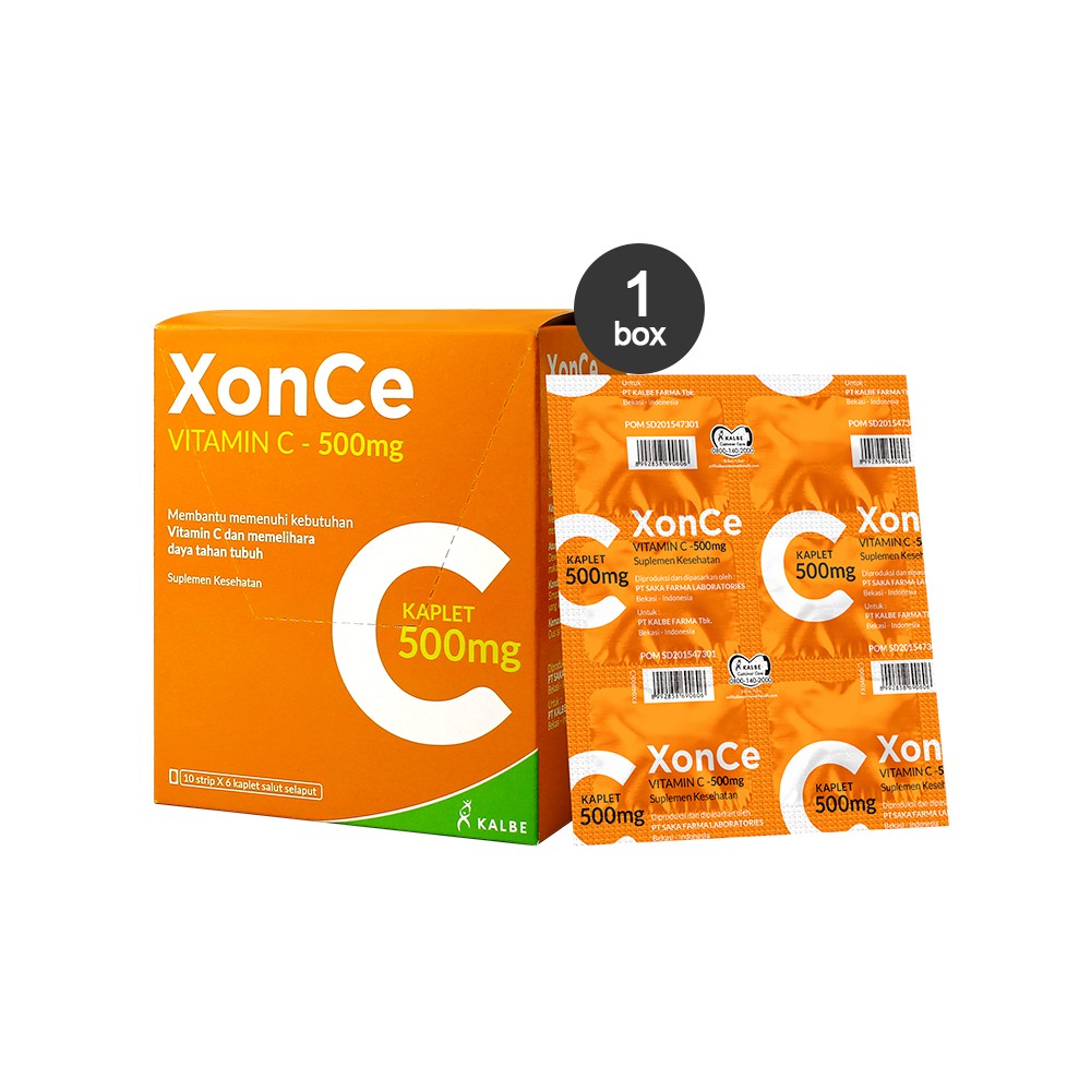 Xonce Kaplet Vitamin C 500mg - 1 Box isi 10 Strip @6 Kaplet