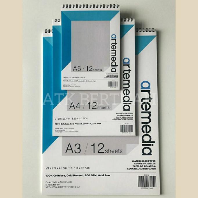 

Buruan Artemedia Watercolor Ring Book Buku Gambar Lukis Cat Air A3 A4 A5 - A5 Sale!!!