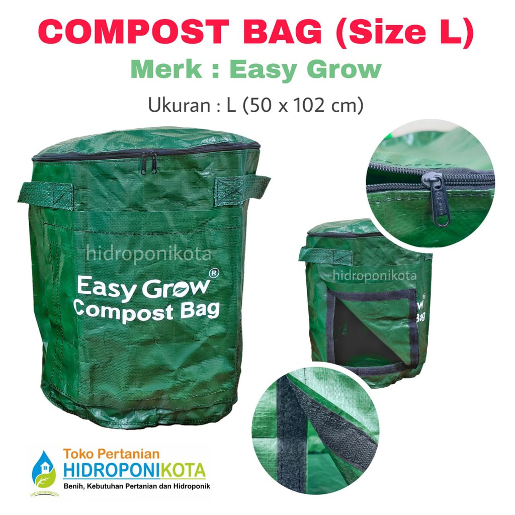 EASY GROW - COMPOST BAG size L - kompos bag - planter bag - merk EASY GROW ASLI