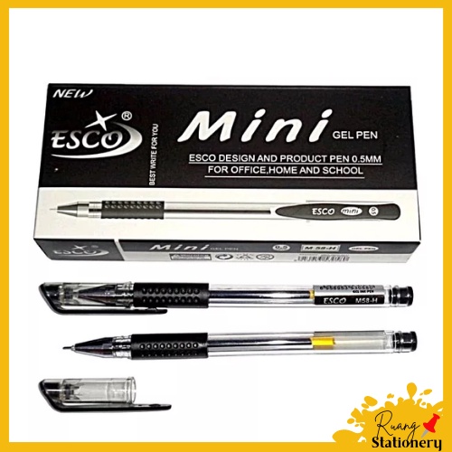 

ESCO Pena Gel Pen Mini M-58 Hitam 1 Lusin isi 12 Pcs