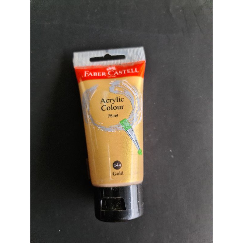 cat acrylic faber castell colour warna gold 75 ml