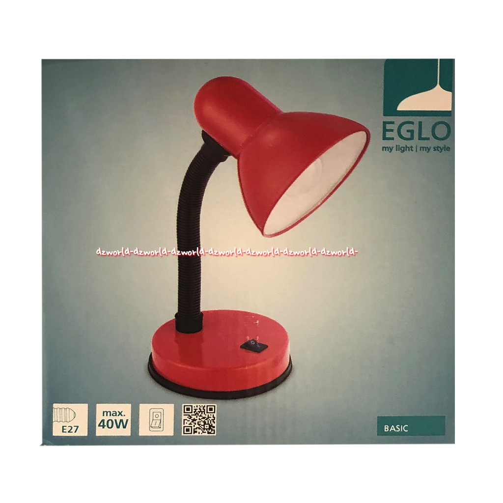 Eglo E27 Desk Lamp Lampu Belajar Kecil 40watt 35cm Putih