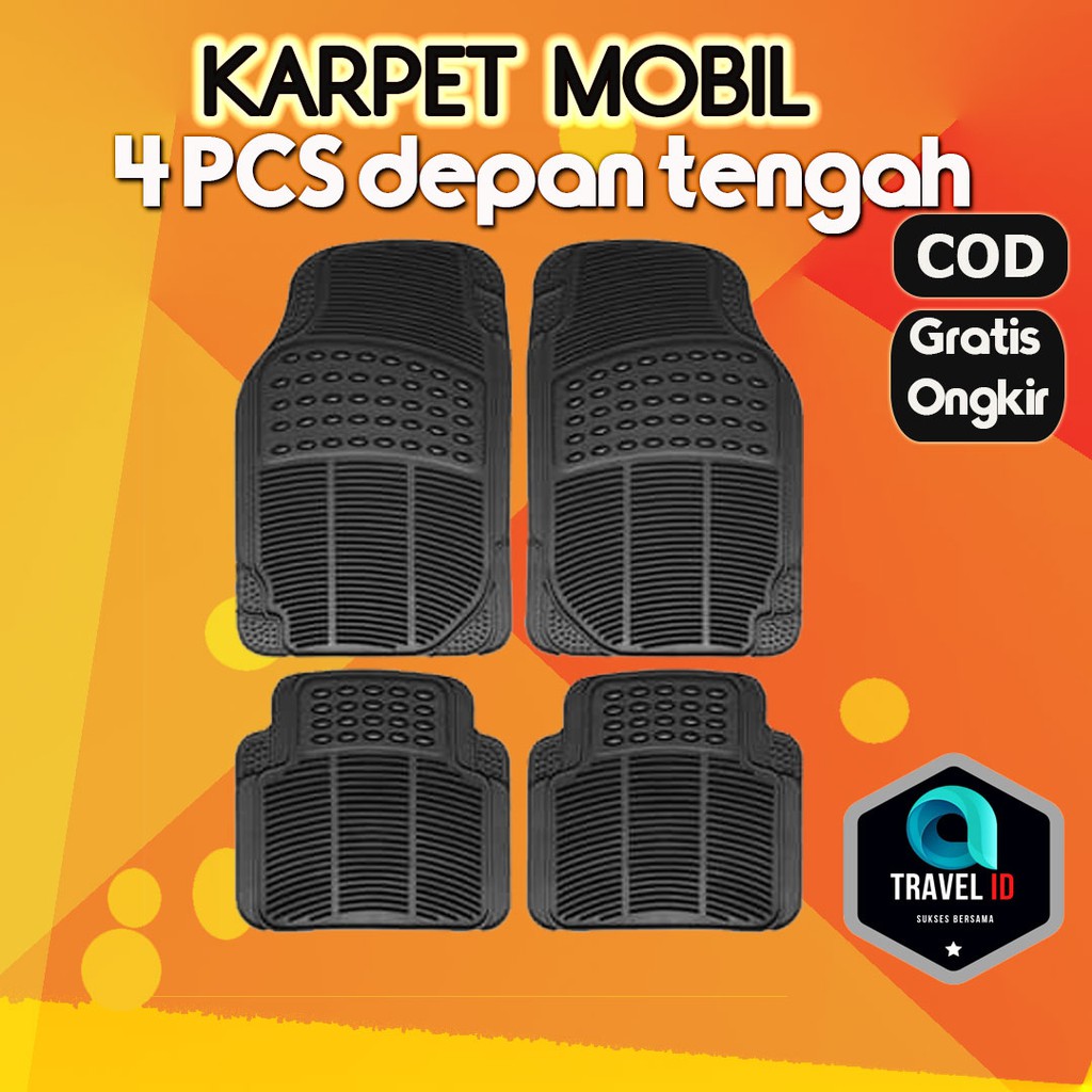 Karpet Mobil Tebal Universal 1 set isi 4 pcs untuk semua jenis mobil