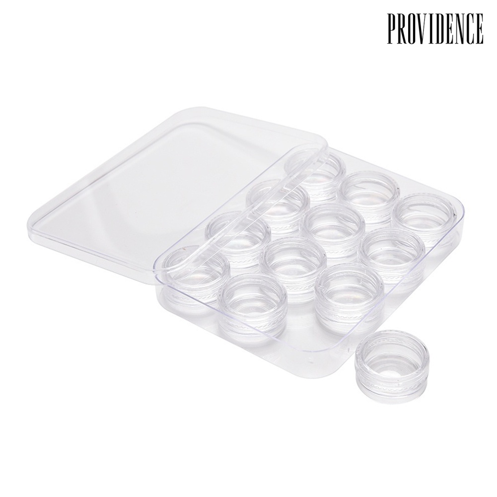 Providence Transparent 12 Grid Nail Art Storage Box Jewelry Rhinestone Dried Flower Case