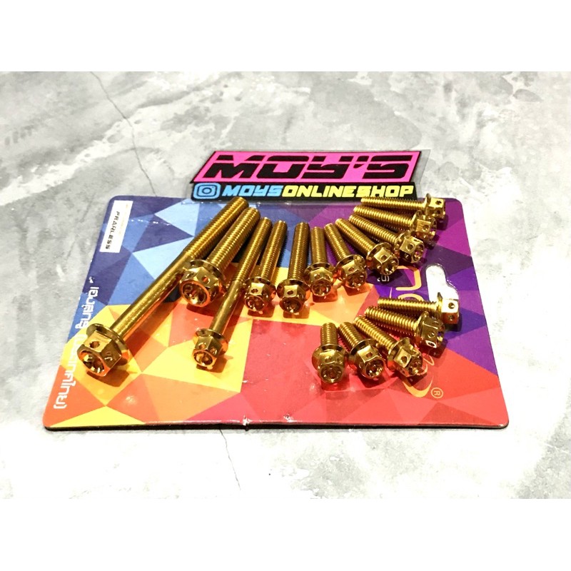 BAUT PROBOLT SET CVT NOUVO FLOWER GOLD ISI 16 PCS ORIGINAL HENG THAILAND