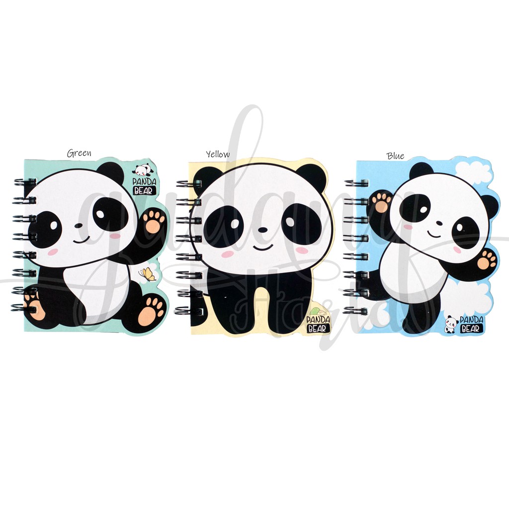 Notebook Spiral Hi Panda Bentuk Notepad Lucu Unik Buku Catatan Bergaris GH 308069