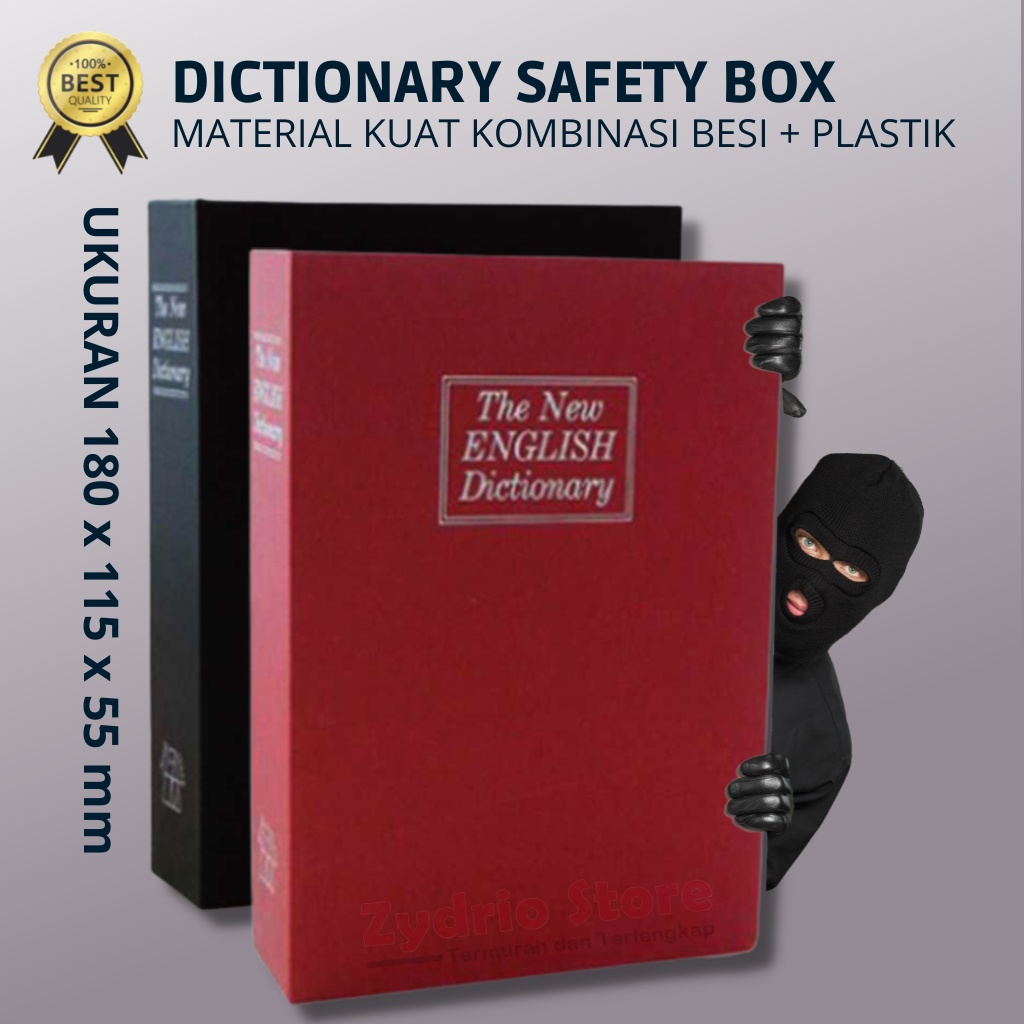 Brankas Buku Besi / Safety Box Brankas Mini Brangkas Safe Deposit Book