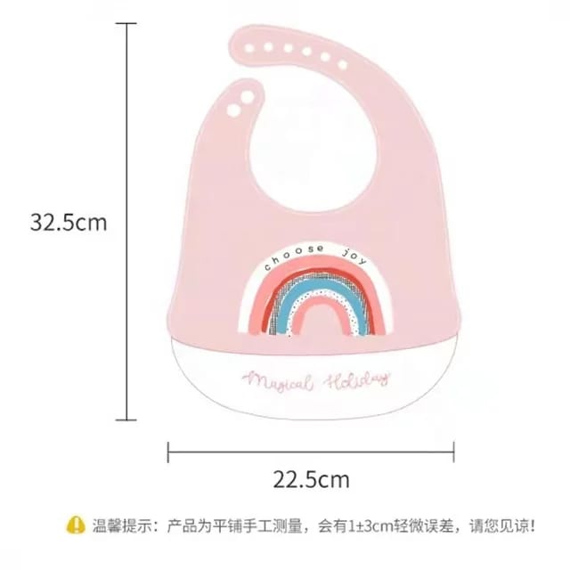 Slabber bayi silikon / Celemek makan bayi anti air / Baby bib silicone